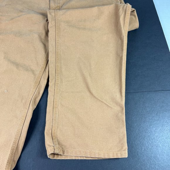 Carhartt Jeans 38x30 Brown Faded Dungaree Fit Carpenter Workwear Denim Tag 38x30 - Picture 8 of 16
